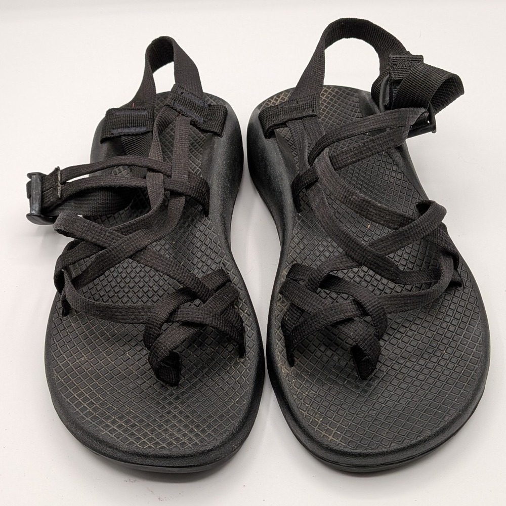 Chaco $105 Size 9 Z Cloud 2 Black Double Strap Toe Loop Hiking Sandals J107364
